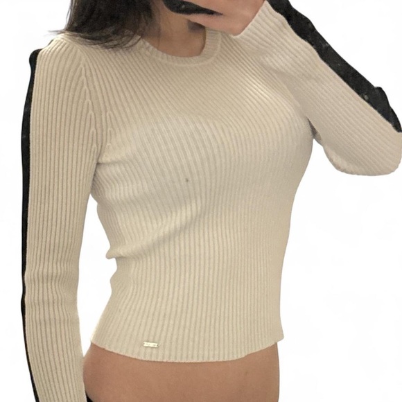 hollister white sweater with black stripes warm - Picture 4 of 4